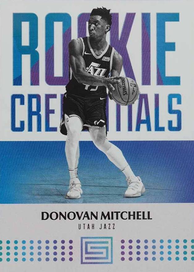 2017 Panini Status Rookie Credentials Donovan Mitchell #7 Basketball Card