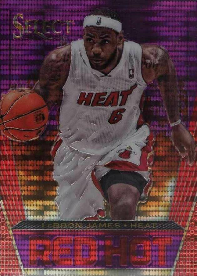 2013 Panini Select Red Hot LeBron James #39 Basketball Card