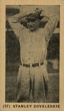 1927 York Caramels Type 1 Stanley Coveleskie #57 Baseball Card