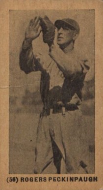 1927 York Caramels Type 1 Rogers Peckinpaugh #56 Baseball Card