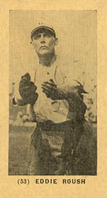 1927 York Caramels Type 1 Eddie Roush #53 Baseball Card