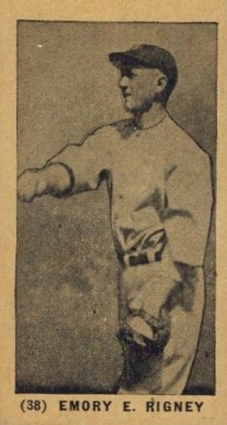 1927 York Caramels Type 1 Emory E. Rigney #38A Baseball Card
