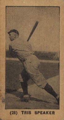 1927 York Caramels Type 1 Tris Speaker #28 Baseball Card