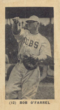 1927 York Caramels Type 1 Bob O'Farrel #12 Baseball Card
