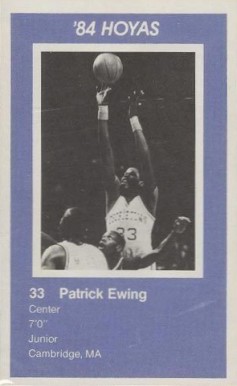 1983 Georgetown Hoyas Patrick Ewing #10 Basketball Card