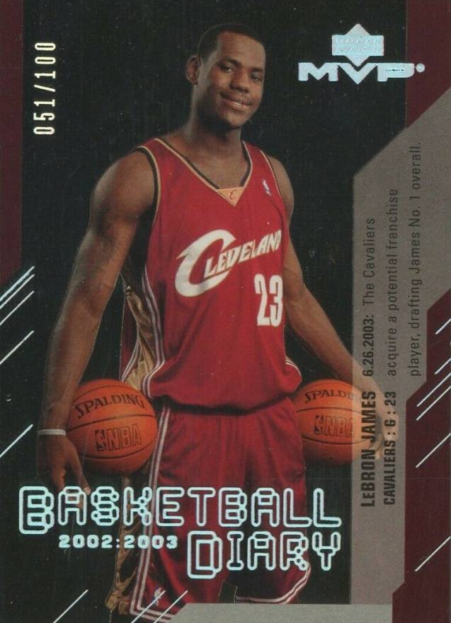 2003 Upper Deck MVP Basketball Diary LeBron James #BD13 Basketball Card