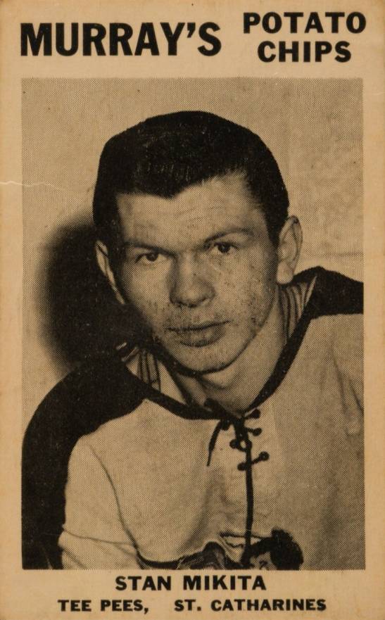 1957 St. Catharines Tee Pees Murray's Chips  Stan Mikita # Hockey Card