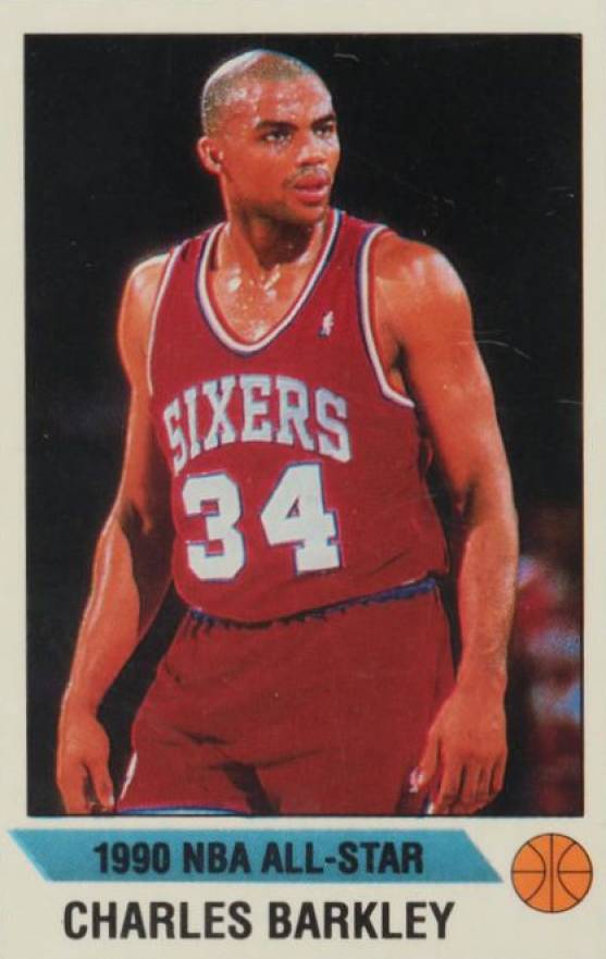 1990 Panini Sticker Charles Barkley #J Basketball Card
