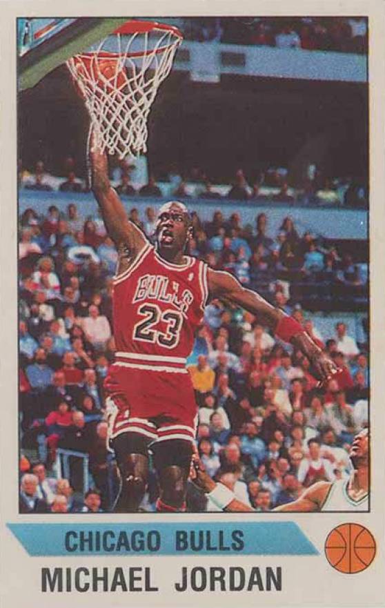 1990 Panini Sticker Michael Jordan #91 Basketball Card
