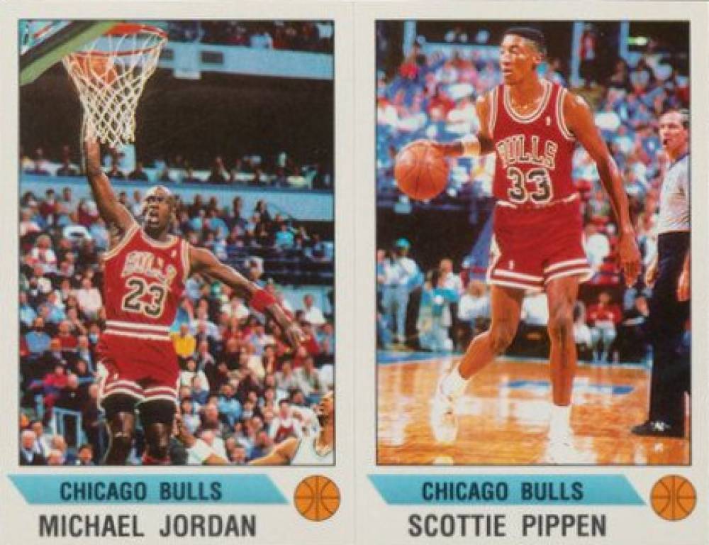 1990 Panini Sticker Michael Jordan/Scottie Pippen # Basketball Card