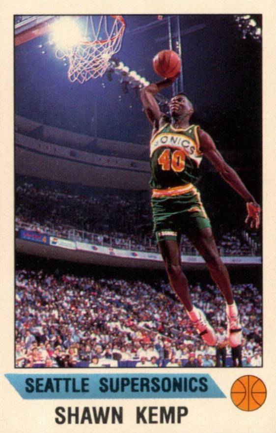 1990 Panini Sticker Shawn Kemp #20 Basketball Card