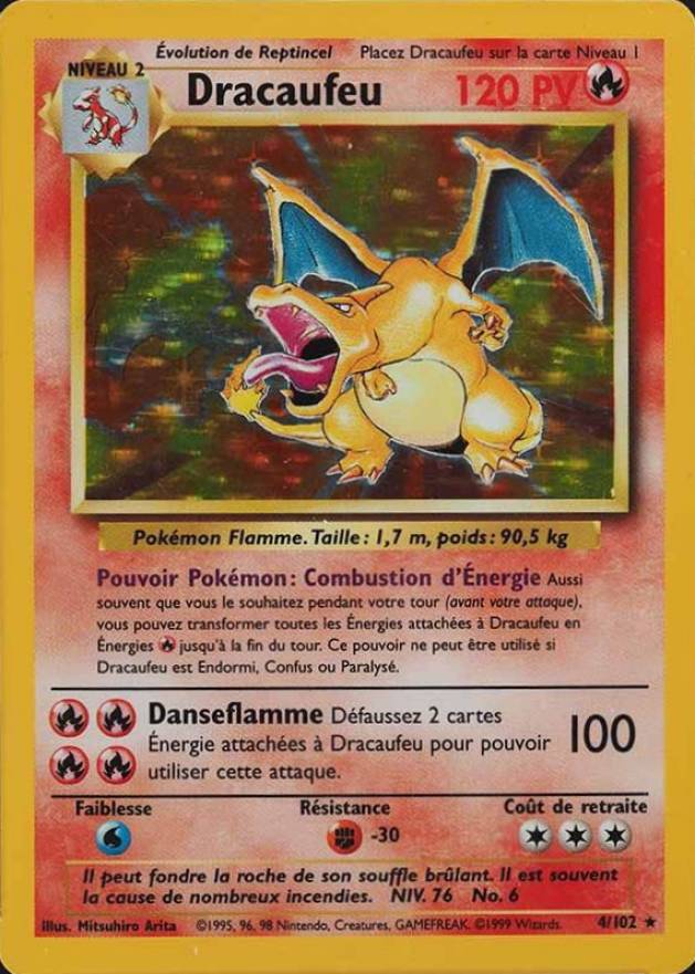 1999 Pokemon French Dracaufeu-Holo #4 TCG Card