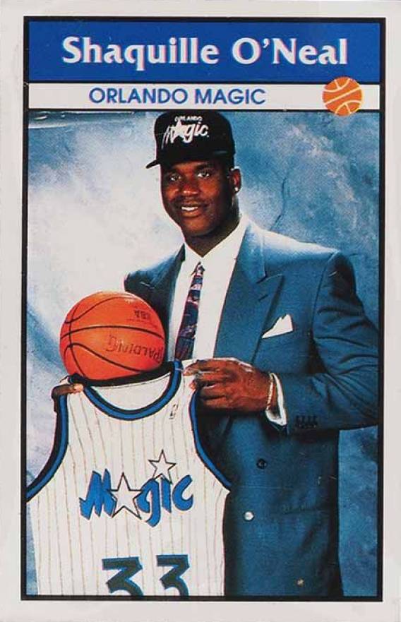1992 Panini Sticker Shaquille O'Neal #1 Basketball Card