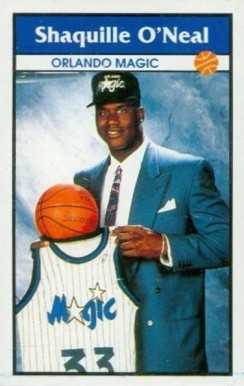 1992 Panini Sticker Shaquille O'Neal #1 Basketball Card