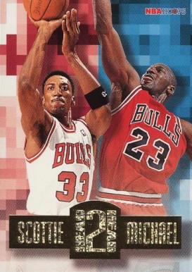 1996 Hoops Head to Head Michael Jordan/Scottie Pippen #HH2 Basketball Card