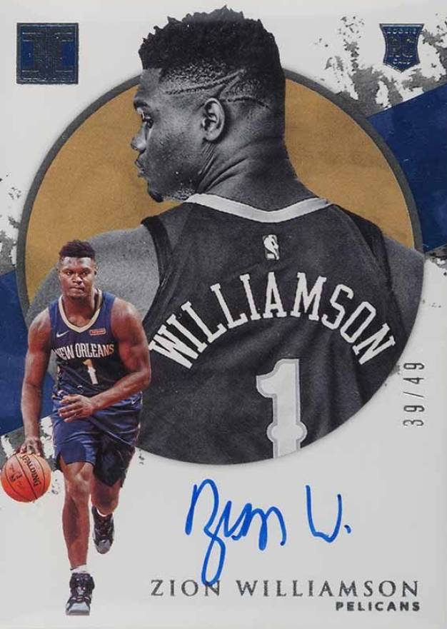 2019 Panini Impeccable Zion Williamson #108 Basketball Card