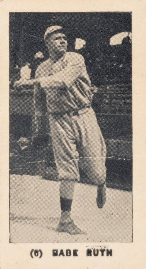 1927 York Caramels Type 2 Babe Ruth #6a Baseball Card