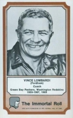 1974 Fleer HOF Vince Lombardi #21 Football Card