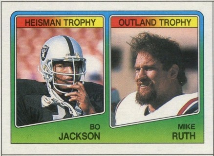 1988 Topps Box Bottom Jackson/Ruth #F Football Card