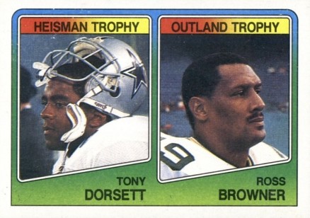 1988 Topps Box Bottom Dorsett/Browner #O Football Card