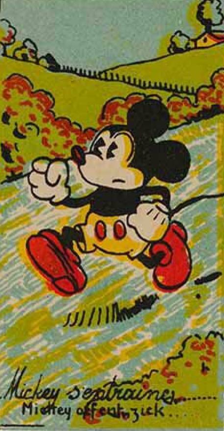 1930  Chocolaterie Rubis Verviers Mickey Mouse Mickey S'Entraines # Non-Sports Card