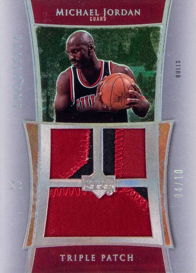 2004 UD Exquisite Collection Triple Patch Michael Jordan #E3PMJ2 Basketball Card