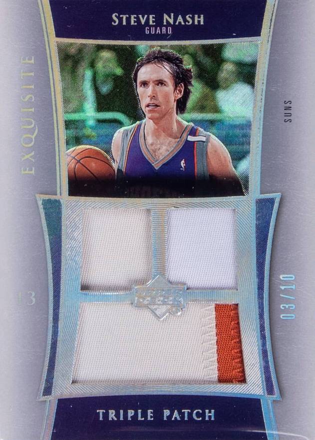 2004 UD Exquisite Collection Triple Patch Steve Nash #E3PSN Basketball Card