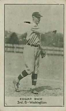 1921 National Caramel Edgar Rice #86 Baseball Card