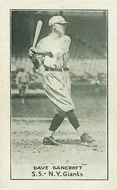 1921 National Caramel Dave Bancroft #6 Baseball Card