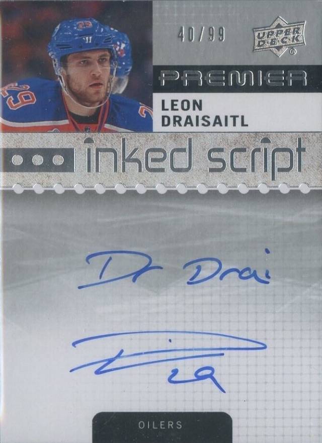 2016 Upper Deck Premier Inked Script  Leon Draisaitl #INLD Hockey Card
