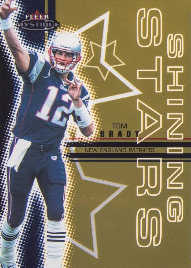 2003 Fleer Mystique Shining Stars Tom Brady #7 Football Card
