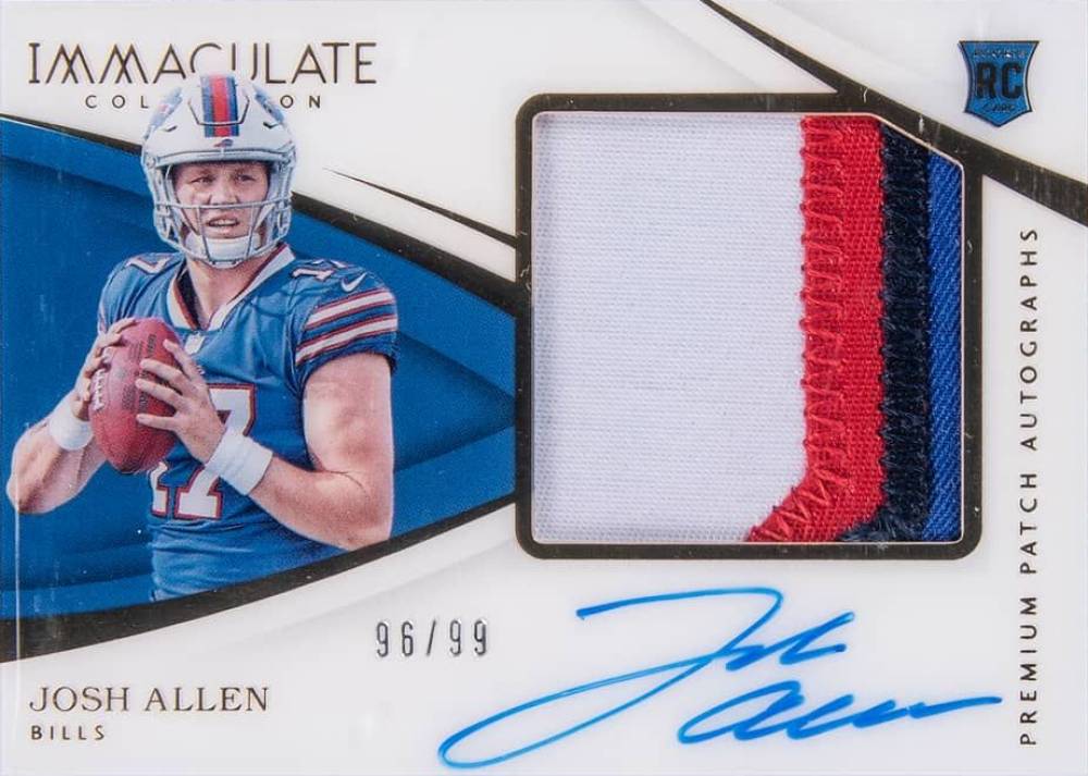 2018 Panini Immaculate Collection Premium Patch Rookie Autographs  Josh Allen #PRJA Football Card