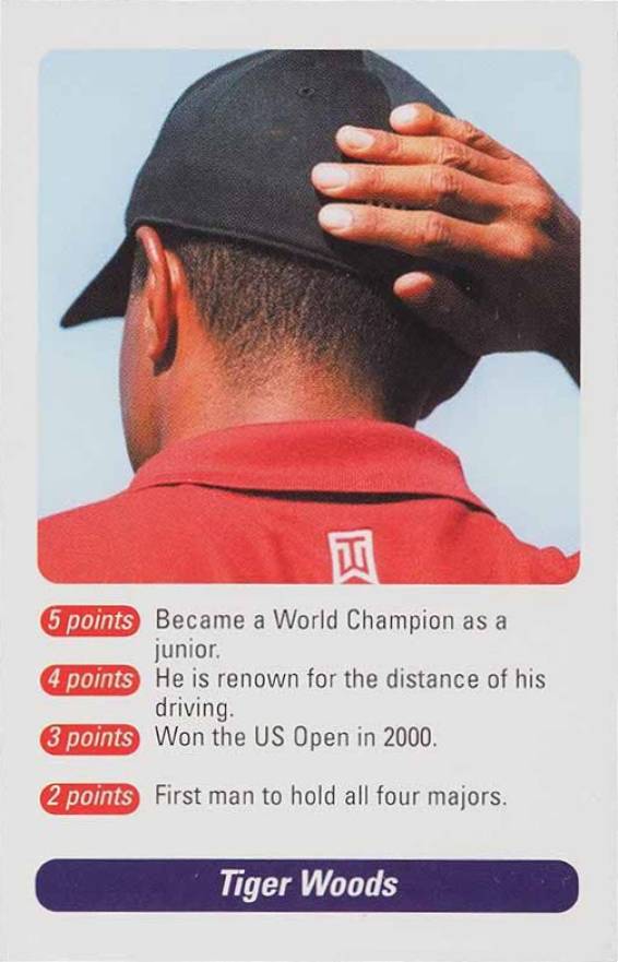 2002 A Question Of Sport 25th Anniversary Tiger Woods # Other Sports Card