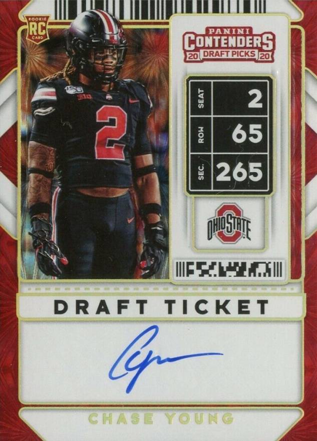 2020 Panini Contenders Draft Picks Chase Young #102 Football Card