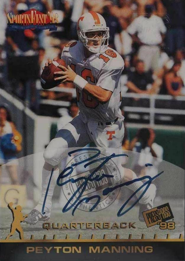 1998 Press Pass Certified Autograph Peyton Manning # Football Card