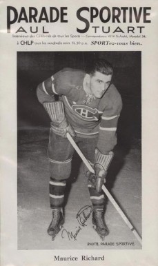 1946 Parade Sportive Maurice Richard # Hockey Card