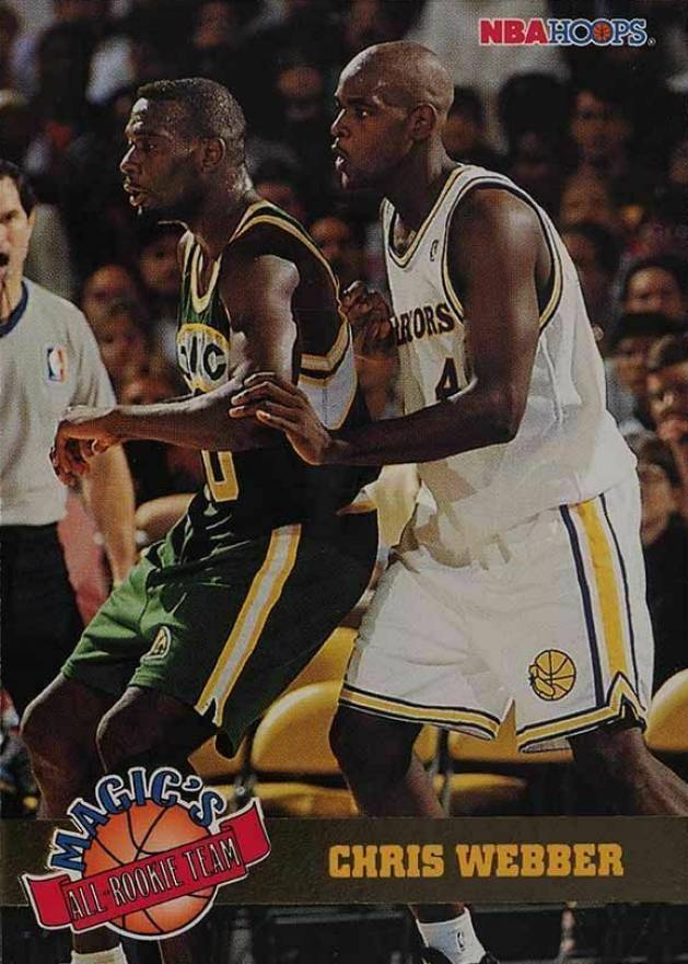1993 Hoops Magic's All-Rookie Team Chris Webber #1 Basketball Card