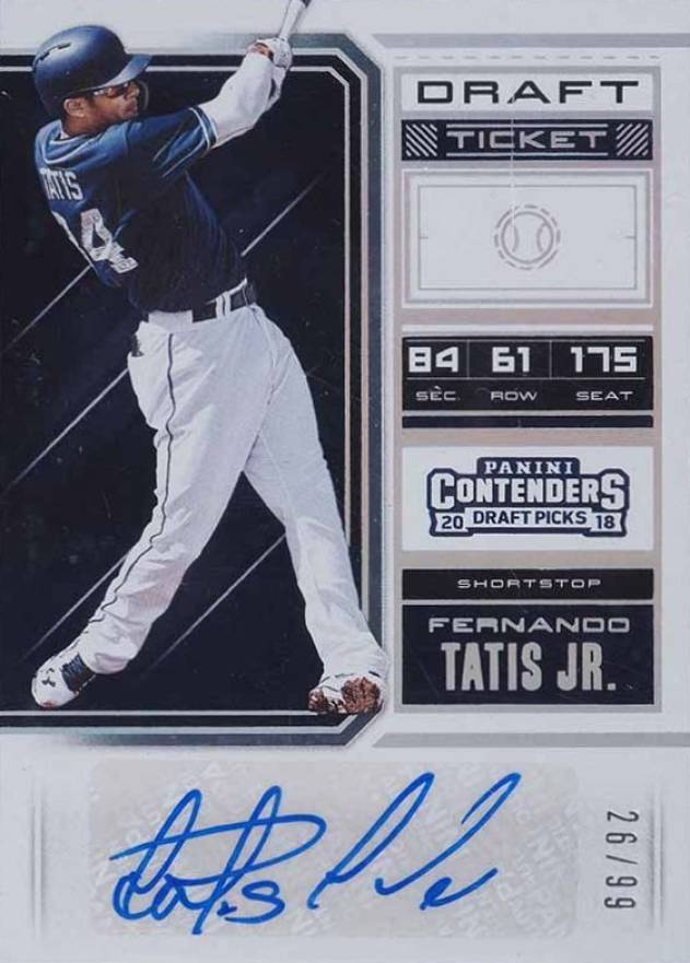 2018 Panini Contenders Draft Picks Prospect Ticket Autographs Fernando Tatis Jr. #7 Baseball Card
