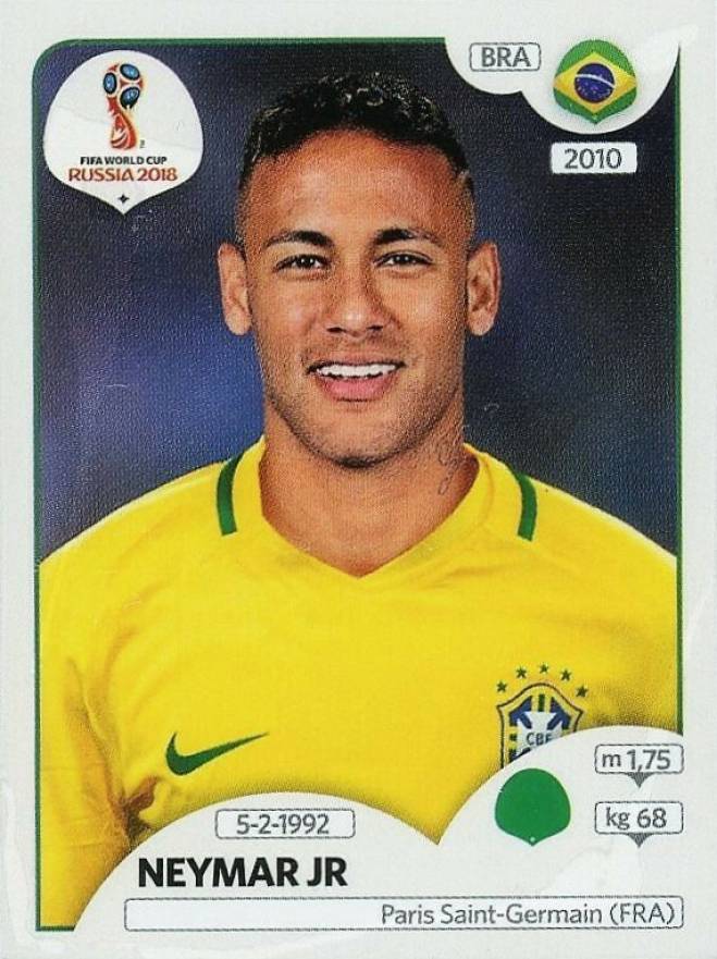 2018 Panini World Cup Stickers Neymar Jr. #371 Soccer Card