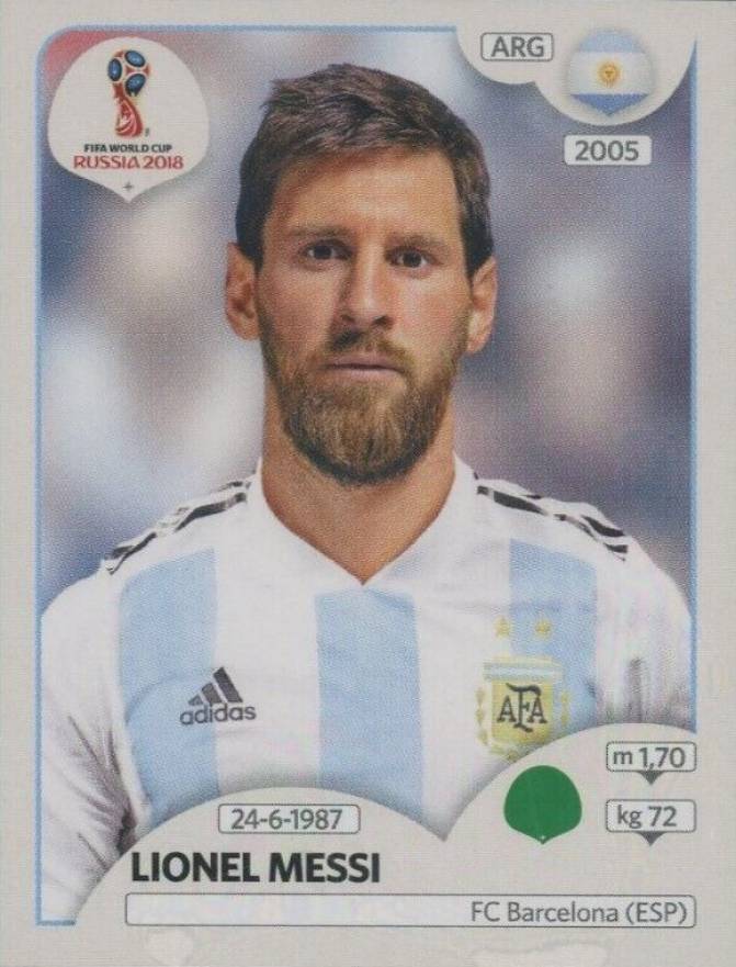 2018 Panini World Cup Stickers Lionel Messi #276 Soccer Card