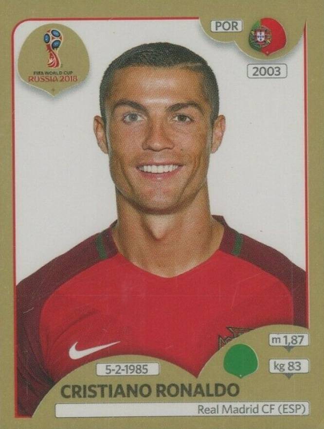 2018 Panini World Cup Stickers Cristiano Ronaldo #130 Soccer Card