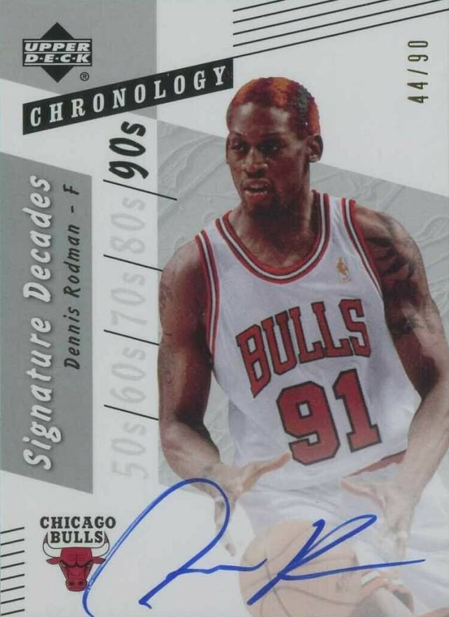 2006 Upper Deck Chronology Signature Decades Dennis Rodman #D-RO Basketball Card