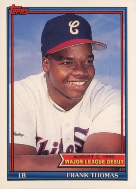 1991 Topps '90 M.L. Debut Frank Thomas #153 Baseball Card