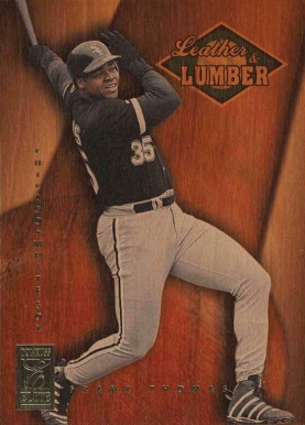 1997 Donruss Elite Leather & Lumber Frank Thomas #3 Baseball Card
