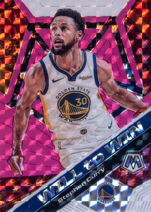 2019 Panini Mosaic Will to Win Stephen Curry #14 Basketball Card