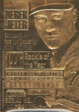 1993 Bleachers 23kt Gold Derek Jeter #21 Baseball Card