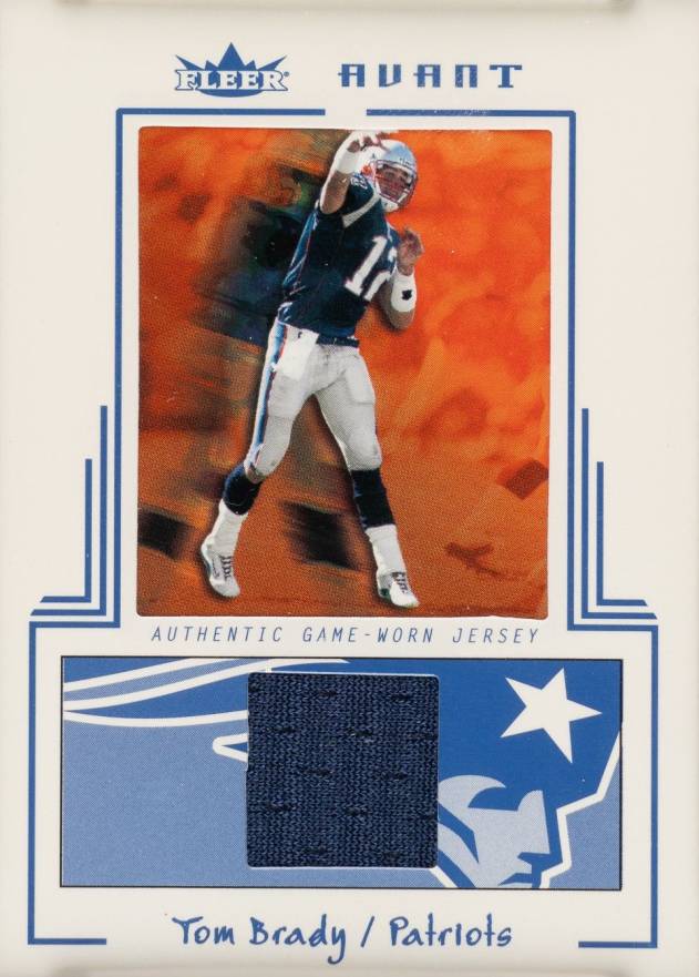 2003 Fleer Avant Materials Tom Brady #50 Football Card