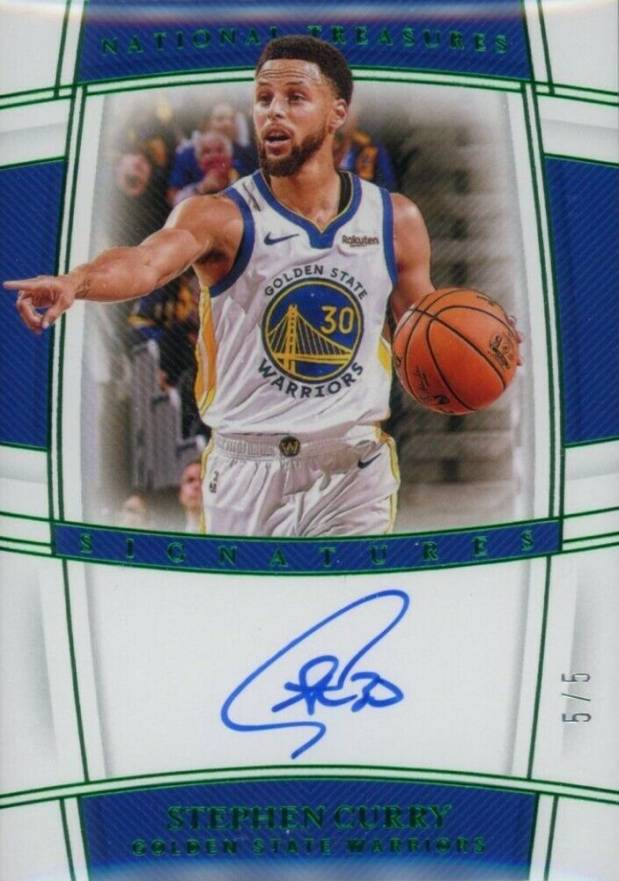 2019 Panini National Treasures Signatures Stephen Curry #S-SCY Basketball Card