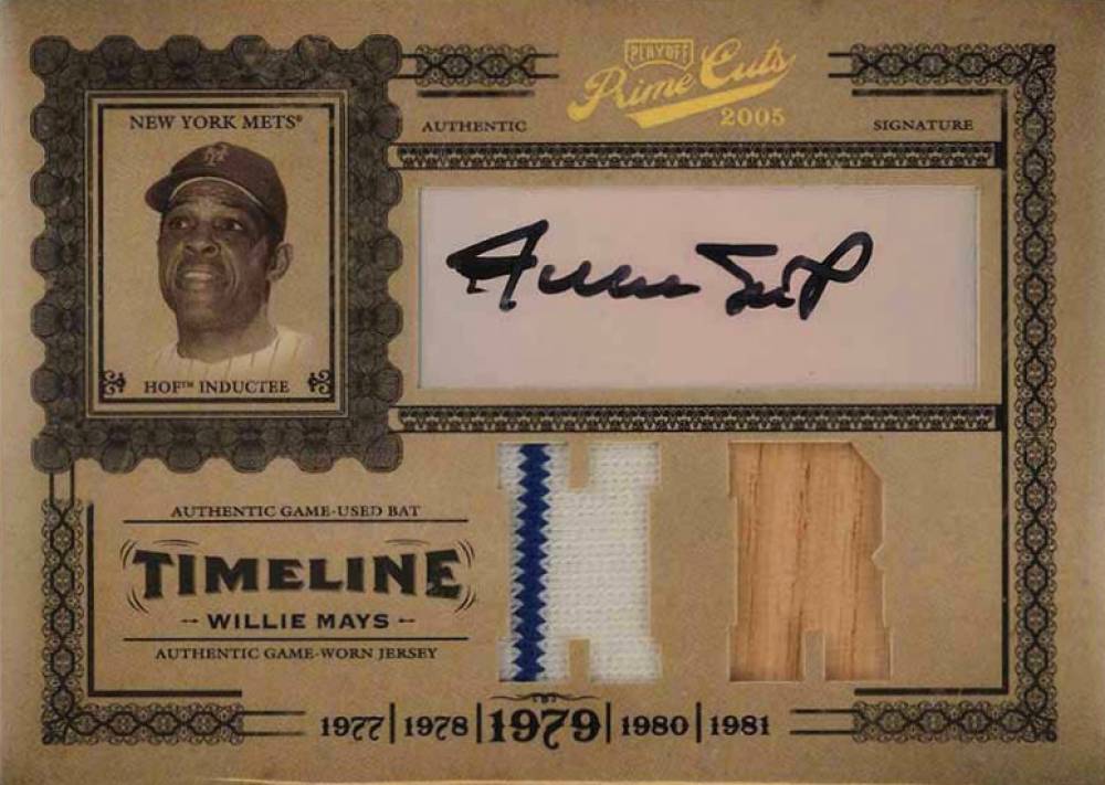 2005 Playoff Prime Cuts Timeline Willie Mays #T-47 Baseball Card