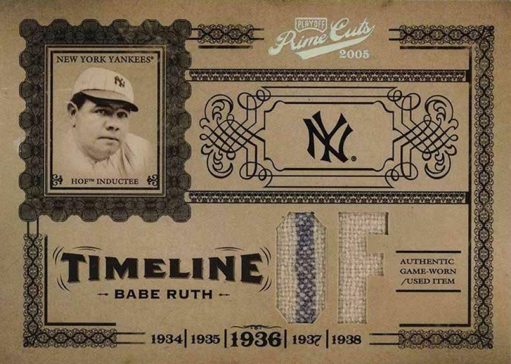 2005 Playoff Prime Cuts Timeline Babe Ruth #T-21 Baseball Card